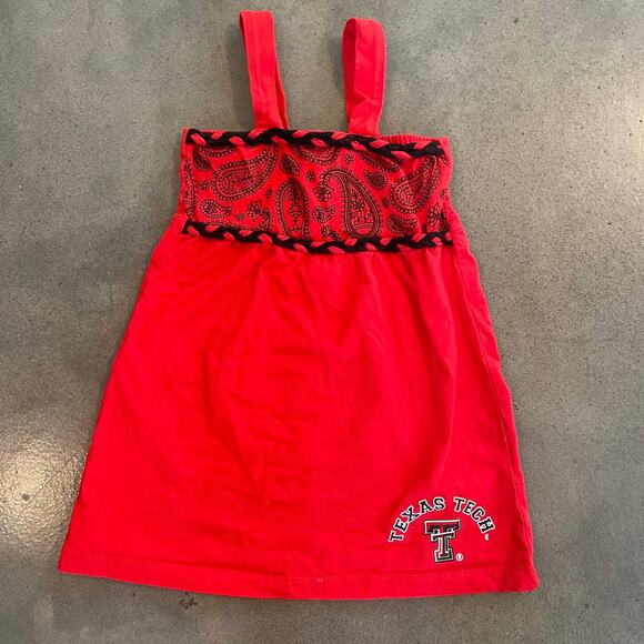 Cheekie Peach Texas Tech Red Raiders Toddler cotton dress 12-18 months - Picture 1 of 3